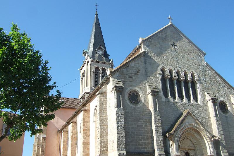 2011-05- (245).JPG - Die im neoromanischen Stil des 19. Jahrhunderts erbaute Église Saint-Clair in Brignais